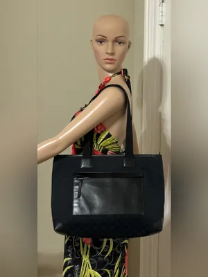 Gucci Black GG Shoulder Tote thumbnail 4
