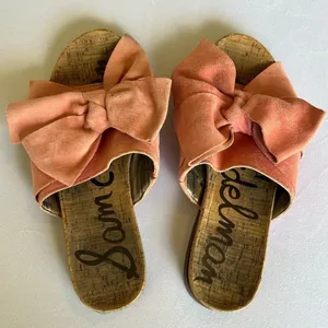 Sam Edelman Henna Pink Bow Slide Sandals Size 7 thumbnail 2