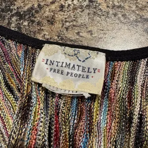 Free People Slip Dress Mini XS Spaghetti Strap Boho Festival Y2K Colorful Ribbed thumbnail 2