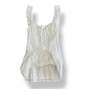 White Fox White Summer Crush Mini Dress Size Small Ruffled‎ Frill Sleeve thumbnail 7