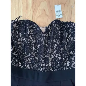 Express lace black romper size 2 long pant suit thumbnail 2