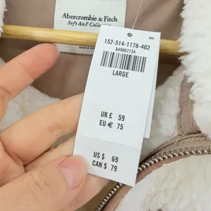 Abercrombie & Fitch White Sherpa Vest with Tan Accents thumbnail 5