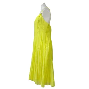 Zara Women's Yellow Sleeveless V-neck Cami Camisole Maxi Tank A-line Dress Sz S thumbnail 2