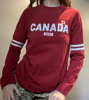 long sleeve canada tee Red Size M thumbnail 1