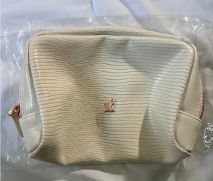 Perricone MD Cream Textured Cosmetic Bag Travel Makeup Pouch NIP thumbnail 1