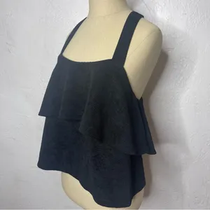 Madewell Layered Tank Top Size Medium Black thumbnail 5