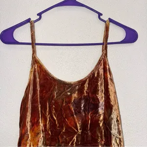 URU Kristine St. Rrik Bronze Crushed Velvet Midi Maxi Dress One Size thumbnail 3