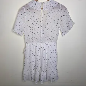Zara White Black Polka Dot Ruffle Wrap Romper Size M thumbnail 8