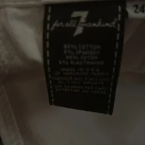 7 For All Mankind 7FAM White Jeans 24 Boho Casual Festival Hippie Minimalist thumbnail 8