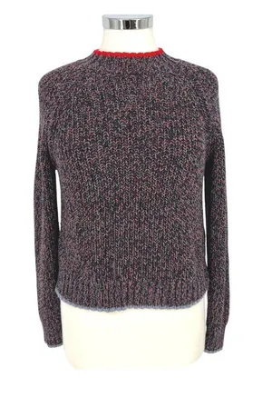 Rag & Bone Ilana Marled Sweater Navy Blue Multicolor Crewneck Size Small thumbnail 1