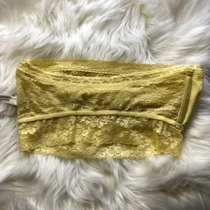 Free People Lace Bandeau Lemon Yellow Meri thumbnail 6