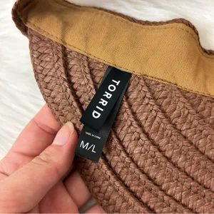 Torrid Packable Brown Woven Sun Visor Size M/L thumbnail 5