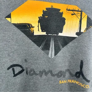 Diamond Supply Co. San Francisco off-the-shoulder cropped sweatshirt thumbnail 3