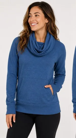 Women's L.L.Bean Cozy Pullover M Reg Blue Size M thumbnail 1