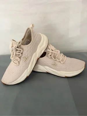 RBX Beige Knit Sneakers White Sole Womens 7W (B215) thumbnail 3