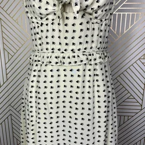 For Love & Lemons Sweetheart‎ Mini Dress Creme Heart Print Size US Medium thumbnail 5
