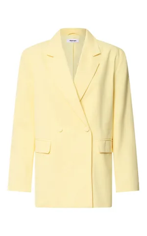 New Showpo Virginia Jacket Oversized Double Breasted Blazer Yellow MSRP $129 thumbnail 7