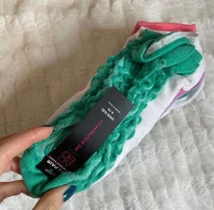NO BOUNDARIES NWT Multi Pack of Textured Socks Green Pink White 4-10 OSFM thumbnail 2