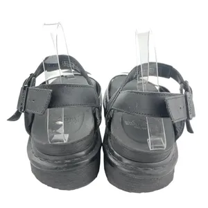 Dr. Martens Voss Hydro Black Leather Ankle Strap Platform Slingback Sandals 10 thumbnail 3