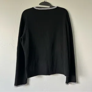 Charter Club 2 Ply 100% Cashmere Pearl Trim Sweater XL Chic Timeless Classic thumbnail 8
