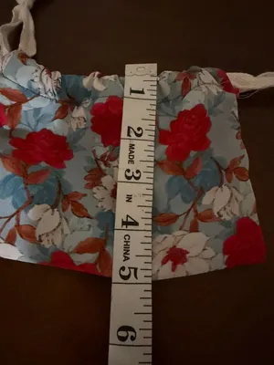 Indian Handmade silk drawstring bag thumbnail 4
