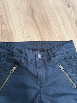 American Eagle Black Moto Jegging Zip Pocket‎ Super Stretch Skinny Jeans Size 4 thumbnail 5