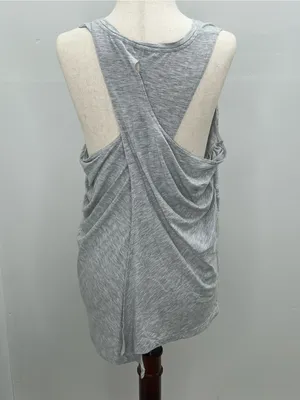 Victoria's Secret Angel Tank Top Womens Medium Gray Sleeveless Open Back Twisted thumbnail 4