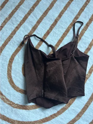 Brown ZARA Corset Top thumbnail 3