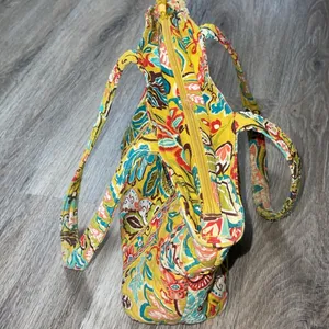 Vera Bradley Yellow Paisley Shoulder Bag/Tote Bag thumbnail 4