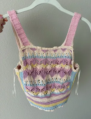 ZARA Crochet Crop Top thumbnail 1