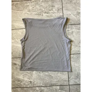 Halara NWOT Womens Cowl Neck Sleeveless Tank Top Light Grey Stretch Active Small thumbnail 5