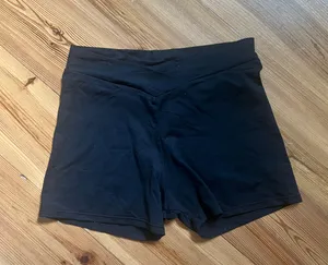 Black motion wear spandex biker shorts thumbnail 1