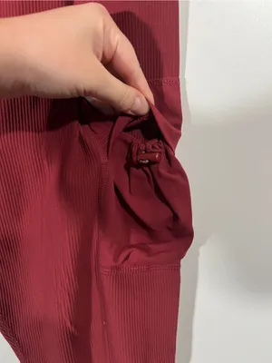 Free People Movement Take A Hike Harem Pants Cargo Pockets Brick Red Size Medium thumbnail 5