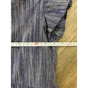 Pinch Blue Tiered Ruffle Dress Small Boho Flutter Sleeve Midi thumbnail 4