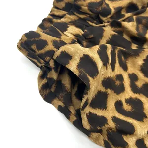 Two Pieces Leopard Set Animal Print Loose High Waisted Pants Flare Loose shirt trousers thumbnail 3