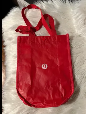 Lululemon Red Reusable Tote Bag thumbnail 1