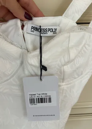 Princess Polly Corset White Top thumbnail 3