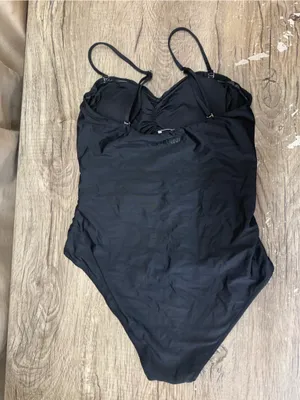 GANNI womens Black Ruched‎ Accent One Piece Swimsuit size 38 - 6 thumbnail 6