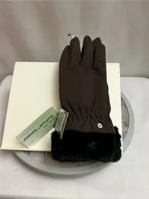 Head Womens Winter Gloves Brown Faux Fur Cuff Sorona Insulated Size Large NWT thumbnail 5