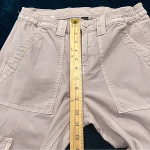 American Eagle Stretch Cargo Straight Pant Lilac Ice‎ High Rise Utility 4 Long thumbnail 13