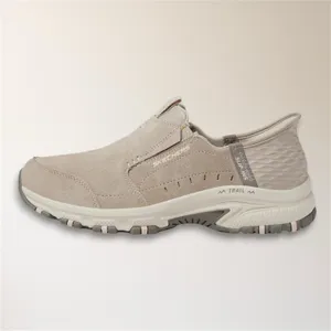 Skechers Slip Ins Hillcrest‎ Sunapee Trail Taupe Suede Shoes Women's 8 Hiking thumbnail 2