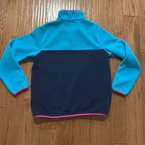 Lands End heritage quarter snap pullover fleece small colorblock thumbnail 9