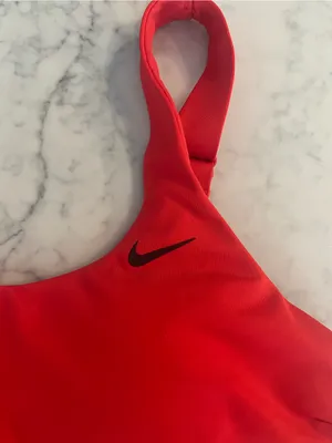 Nike Essential Scoop Neck Midkini Swim Top Women XL Light Red NESSA229 NWT thumbnail 5