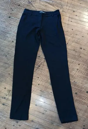 Betabrand black ponte knit business casual size 2 pants thumbnail 1