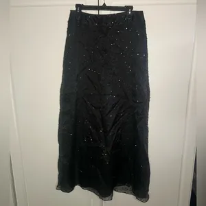 Tahari 100% Silk Beaded Maxi Skirt thumbnail 3