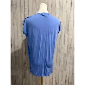 Michael Michael Kors Blouse Women's Medium‎ Blue Twist Front Knot Tunic Top thumbnail 4