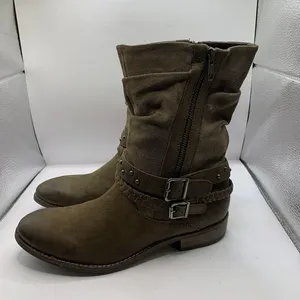 Matisse Outback Mid Calf Boots size 7.5M tan brow leather Buckle thumbnail 1