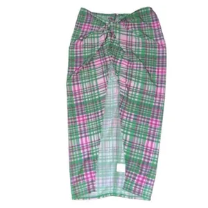 Revolve Plush Plaid Sarong Skirt(Size Medium) thumbnail 3