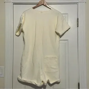 Alex Mill French Terry Romper Playsuit Cream V-Neck‎ Women's Size Medium thumbnail 3