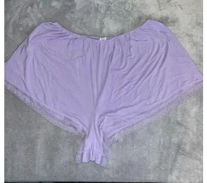 Women Victoria's Secret Heavenly Purple Lace Pajama Short L thumbnail 1